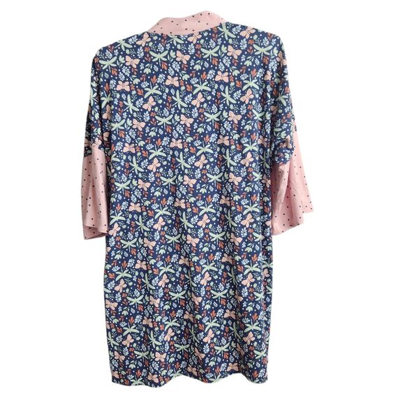 Pact Organic Cotton Robe-M/L-Bufferfly/Dragonfly/Floral-No Belt-Cottagecore - Picture 9 of 12